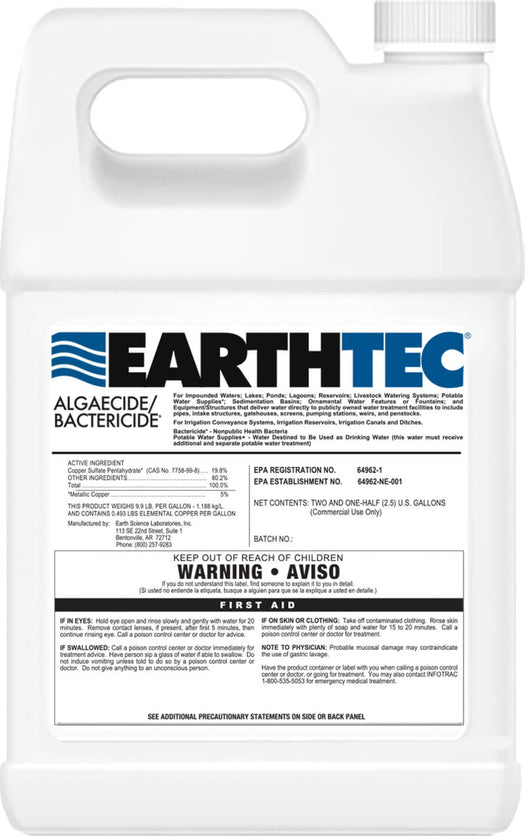 EarthTec Liquid Algaecide – 1 and 2.5 gal