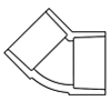 45 Elbow, 1-1/4