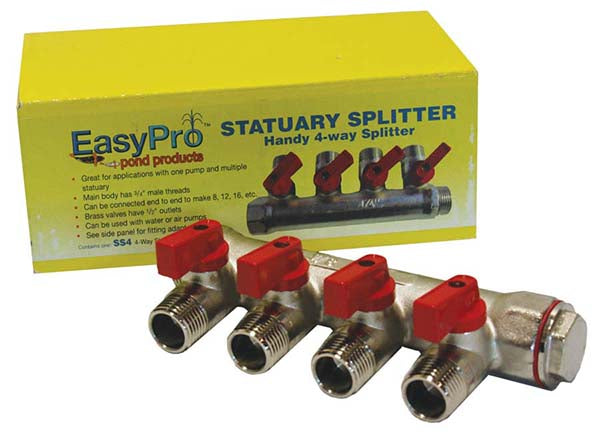 Statuary splitter 4-way – 1/2" mpt outlets