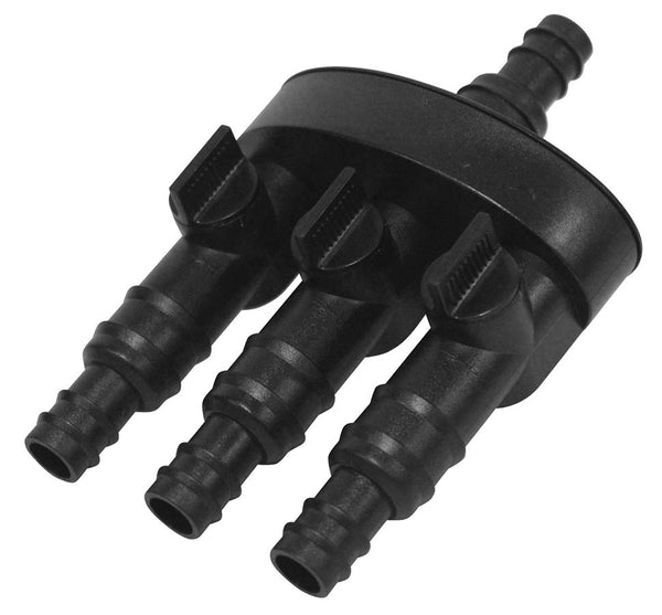 Statuary splitter 3-way – 1/2" and 3/4" outlets