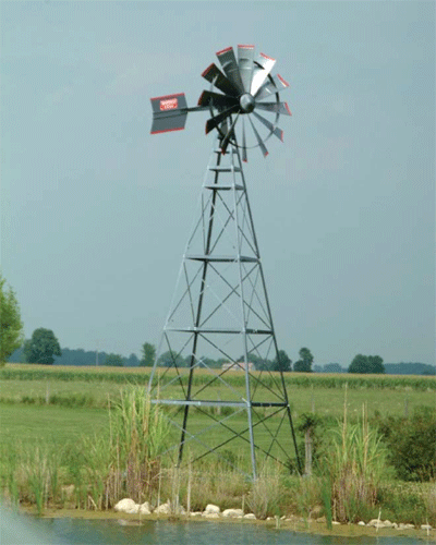 20' Four Legged Windmill Assembly with 100' Non-weighted Airline and Diffuser