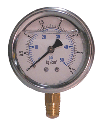 0-50 PSI liquid filled gauge 1/4